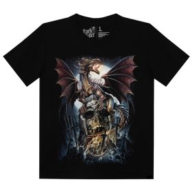   Sárkány Koponyával -  Férfi / Unisex Sárkányos Póló -S