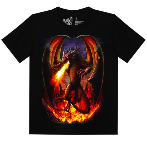 Sárkány tüzes  -  Férfi / Unisex Fantasy Póló -2XL