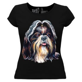 Shih tzu kutyás - Női Pamut Póló -XS