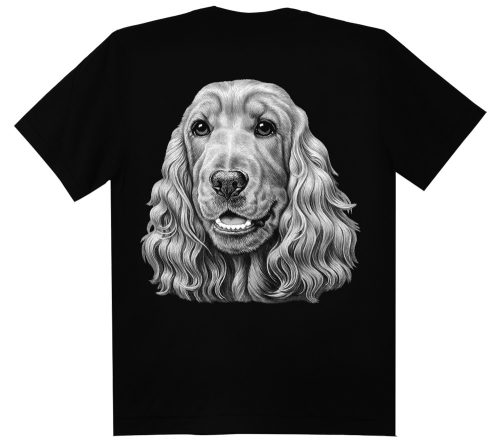 Spániel  kutyás - Férfi / Unisex Pamut Póló -3XL