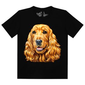 Spániel kutyás - Gyerek Pamut Póló -S