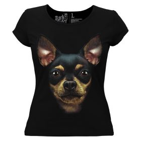 Törpe pincser kutyás - Női Pamut Póló -XS