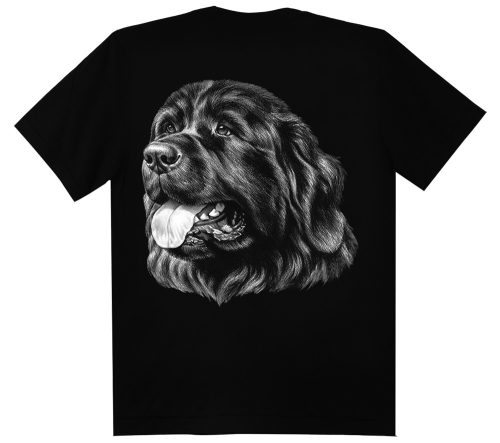 Újfundlandi  kutyás - Férfi / Unisex Pamut Póló -3XL