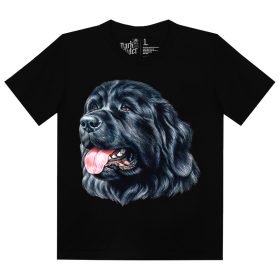 Újfundlandi  kutyás - Férfi / Unisex Pamut Póló -S