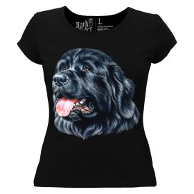 Újfundlandi kutyás - Női Pamut Póló -XS