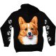 Welsh corgi kutyás - Férfi / Unisex Pamut Pulóver