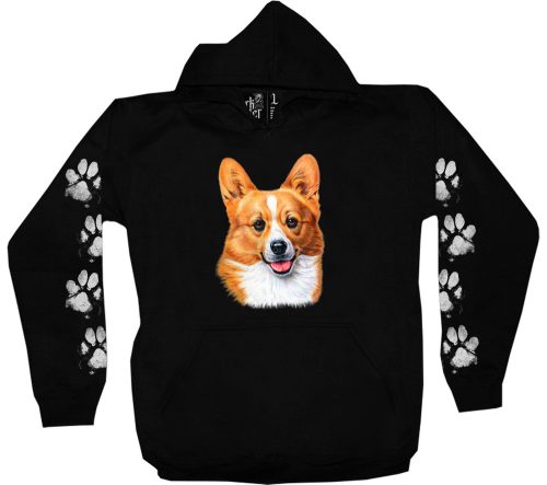 Welsh corgi kutyás - Férfi / Unisex Pamut Pulóver