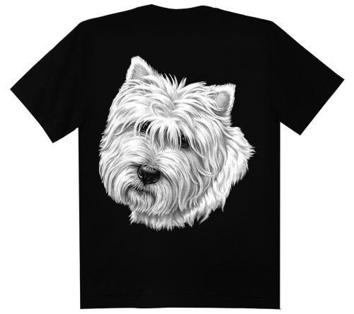 Westie  kutyás - Férfi / Unisex Pamut Póló -M