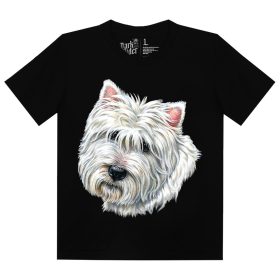 Westie  kutyás - Férfi / Unisex Pamut Póló -S