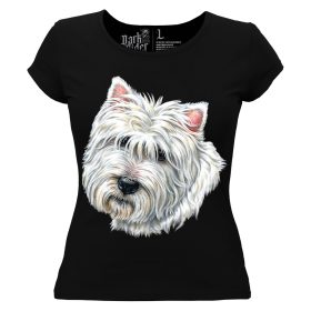 Westie kutyás - Női Pamut Póló -XS