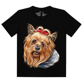 Yorki  kutyás - Férfi / Unisex Pamut Póló -S