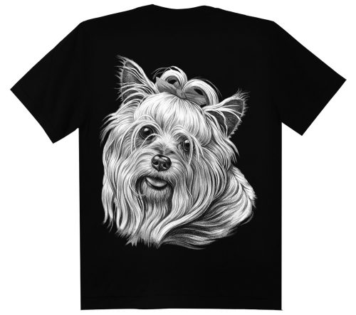 Yorki  kutyás - Férfi / Unisex Pamut Póló -XL