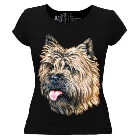 Yorkshire terrier kutyás - Női Pamut Póló -XS