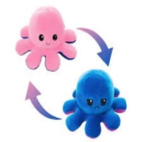 Plüss Hangulat Polip Kifordítható Kék-Rózsaszín