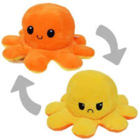   Plüss Hangulat Polip Kifordítható Citromsárga-Narancssárga