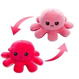 Plüss Hangulat Polip Kifordítható Rózsaszín-Ciklámen