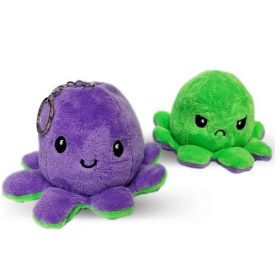 Plüss Hangulat Polip Kifordítható Lila-Zöld