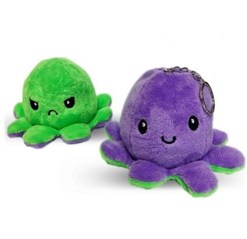 Plüss Hangulat Polip Kifordítható Lila-Zöld